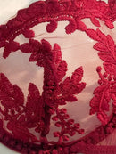 Flourish Non-Padded Floral Wired Bra & Panty Set –Embroidered Sheer Lingerie